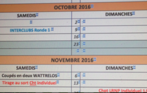 Calendrier 2016-2017