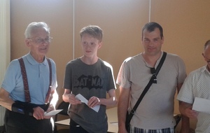 De gauche à droite: Xavier Michel (vainqueur), Pierre Lannoy et Wilfried Dehesdin
