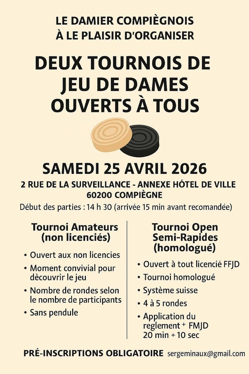 Double Tournois  Amateurs Licenciés
